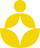 Essuntials™ yellow logo in the shape of a person in the lotus position in yoga, with a circle, leaf-like shapes, and a diamond in the center